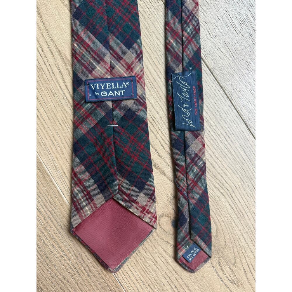 Vintage Viyella by GANT 65% Wool 35% Cotton Tartan Plaid Necktie